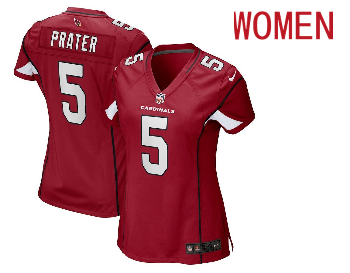 Women Arizona Cardinals #5 Matt Prater Nike Red Game NFL Jersey